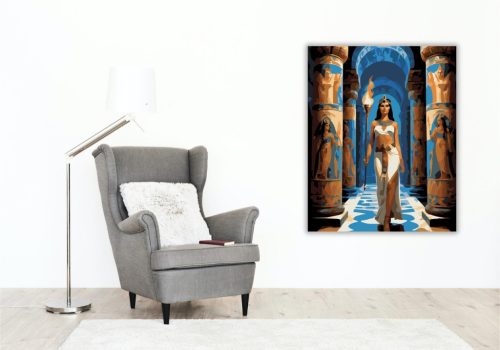 Kleopátra a Templom Folyosóján - számfestő készlet - Számfestő.hu - 60×70cm - keret nélkül