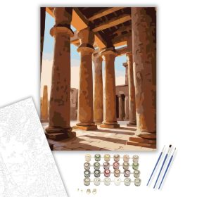 Karnak Templom Oszlopcsarnoka - számfestő készlet - Számfestő.hu - 40×50cm - keret nélkül
