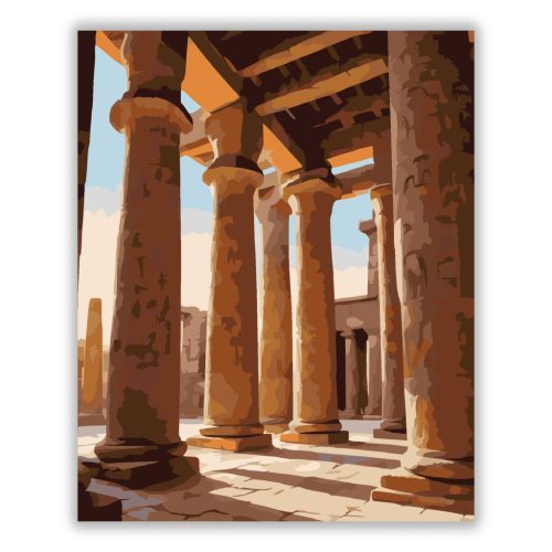 Karnak Templom Oszlopcsarnoka - számfestő készlet - Számfestő.hu