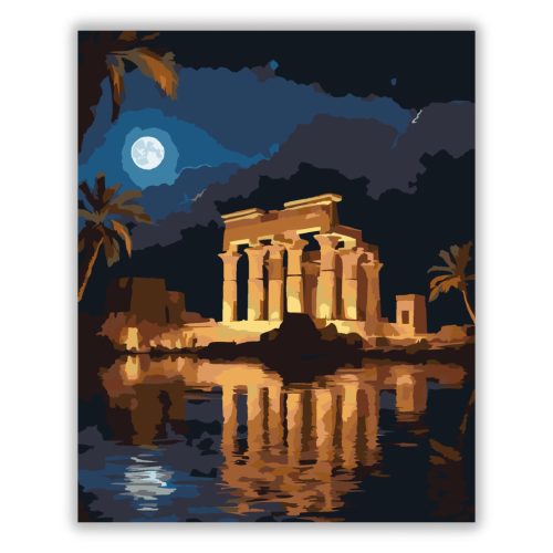 Philae Templom Éjszakai Fényei - Számfestő.hu