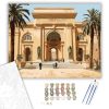 Kairói Egyiptomi Múzeum Bejárata - számfestő készlet - Számfestő.hu - 40×50cm - keretre feszítve