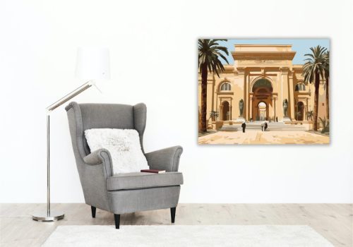 Kairói Egyiptomi Múzeum Bejárata - számfestő készlet - Számfestő.hu - 40×50cm - keret nélkül