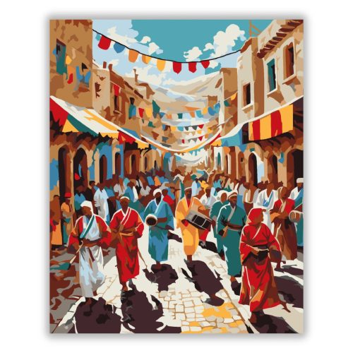 Berber Utcai Fesztivál - számfestő készlet - Számfestő.hu