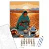 Berber Nő és a Sivatagi Tea - számfestő készlet - Számfestő.hu - 50×60cm - keret nélkül