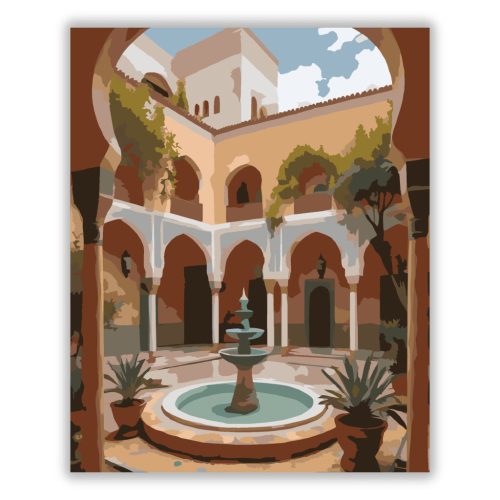 Fez-i Riad Udvara - számfestő készlet - Számfestő.hu