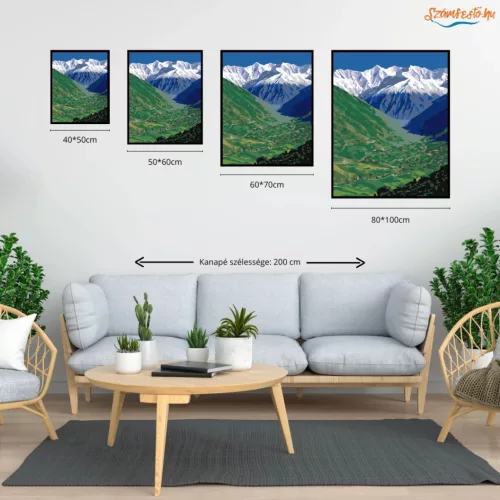 Atlasz-hegység Panoráma - számfestő készlet - Számfestő.hu - 40×50cm - Keret nélkül