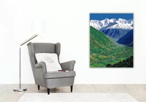 Atlasz-hegység Panoráma - számfestő készlet - Számfestő.hu - 40×50cm - Keret nélkül