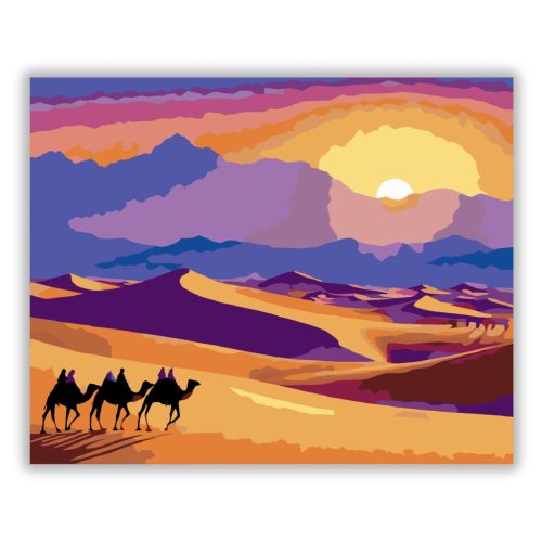 Tevék az Erg Chebbi Dűnéin - Számfestő.hu