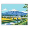Shinkansen és Fuji Hegy - számfestő készlet - Számfestő.hu