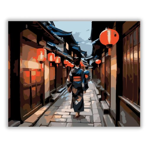 Gion Esti Utcája Geishákkal - Számfestő.hu