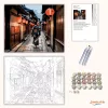 Gion Esti Utcája Geishákkal - számfestő készlet - Számfestő.hu - 40×50cm - Keret nélkül
