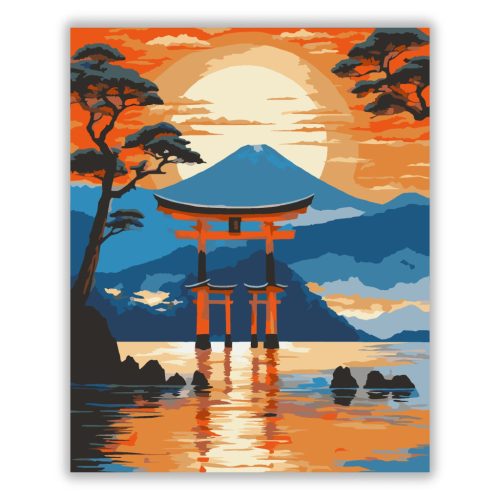 Itsukushima Tori Kapu Naplementében - Számfestő.hu