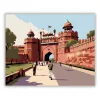 Delhi Vörös Erőd - számfestő készlet - Számfestő.hu - 40×50cm - Keret nélkül
