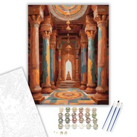 Hindu Templom Belső Tere - számfestő készlet - Számfestő.hu - 40×50cm - keret nélkül