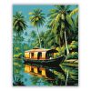 Kerala Backwaters Hajózás - számfestő készlet - Számfestő.hu