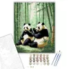 Szecsuáni Panda Harmónia - számfestő készlet - Számfestő.hu - 40×50cm - keret nélkül