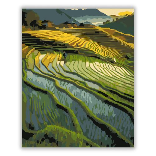 Yunnan Aranyló Teraszai - Számfestő.hu
