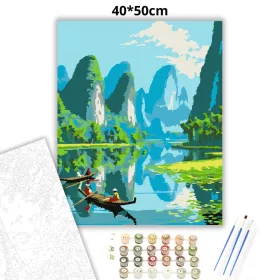 Guilin Csendes Szépsége - számfestő készlet - Számfestő.hu - 40×50cm - Keret nélkül