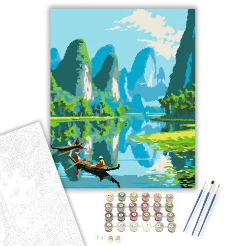 Guilin Csendes Szépsége - számfestő készlet - Számfestő.hu - 80×100cm - keret nélkül