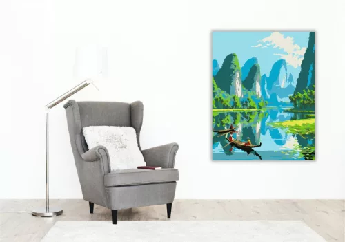 Guilin Csendes Szépsége - számfestő készlet - Számfestő.hu - 60×70cm - keret nélkül