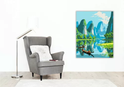 Guilin Csendes Szépsége - számfestő készlet - Számfestő.hu - 40×50cm - Keret nélkül