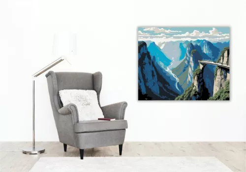 Tianmen-hegy Légies Ösvénye - számfestő készlet - Számfestő.hu - 40×50cm - keret nélkül