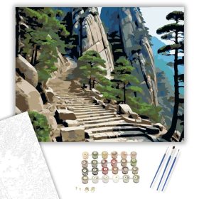 Taishan Lépcsőinek Monumentális Utazása - számfestő készlet - Számfestő.hu - 40×50cm - keret nélkül