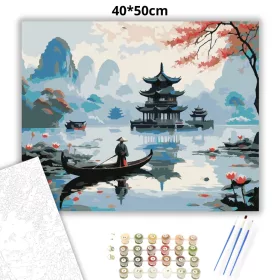 Hangzhou Tükörsima Tavai - számfestő készlet - Számfestő.hu - 40×50cm - Keret nélkül