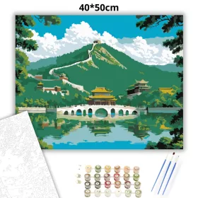 Beijing Nyári Palota Harmóniája - számfestő készlet - Számfestő.hu - 40×50cm - Keret nélkül