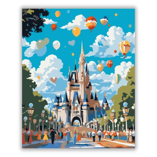 Disney World Vidám Nap - számfestő készlet - Számfestő.hu