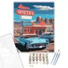 Route 66 Klasszikus Motel - számfestő készlet - Számfestő.hu - 40×50cm - keret nélkül