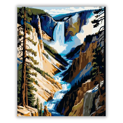 Yellowstone Nemzeti Park Vízesése - Számfestő.hu