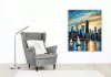 Chicago Belvárosi Látkép Naplementében - számfestő készlet - Számfestő.hu - 50×60cm - keretre feszítve