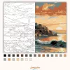 Alcatraz Sziget Naplementében - számfestő készlet - Számfestő.hu - 40×50cm - Keret nélkül