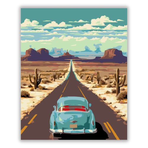 Route 66 Út a Sivatagban - Számfestő.hu