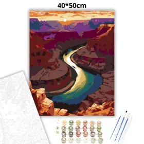Grand Canyon Naplementében - számfestő készlet - Számfestő.hu - 40×50cm - Keret nélkül