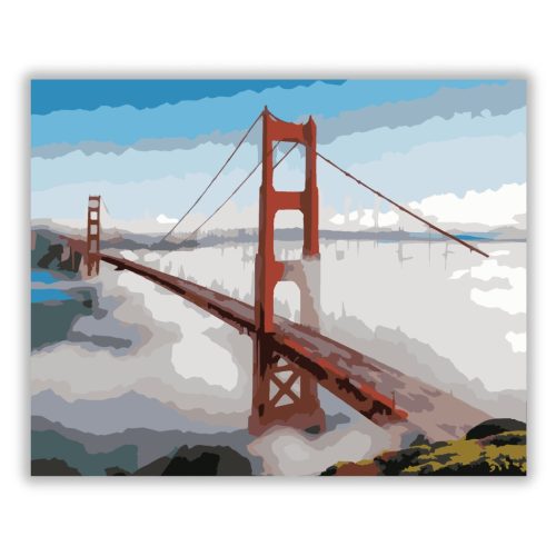 Golden Gate Híd Ködös Reggelen - Számfestő.hu