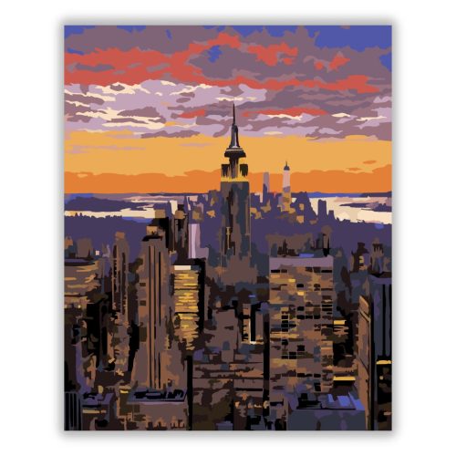 Empire State Building Alkonyatkor - Számfestő.hu