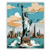 Szabadság-szobor és New York Látképe - Számfestő.hu
