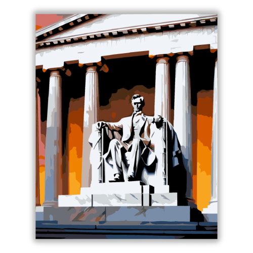 Lincoln Emlékmű Naplementében - Számfestő.hu