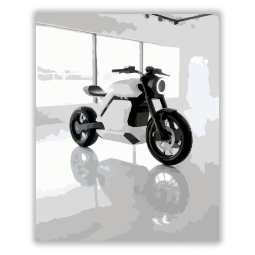 Minimalista Elektromos Motor a Jövő Showroomjában - Számfestő.hu