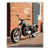 Retro Café Racer a Téglaépület Előtt - Számfestő.hu