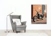Retro Café Racer a Téglaépület Előtt - Számfestő.hu