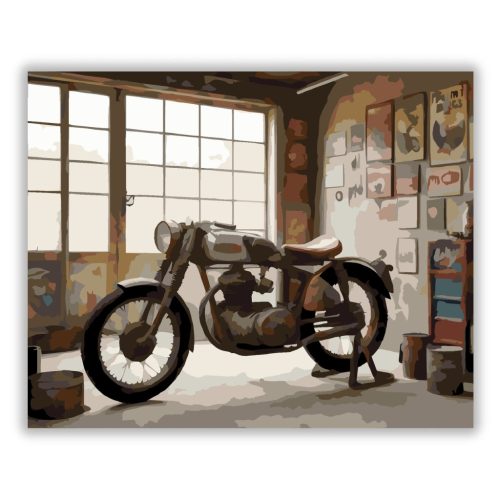Vintage Versenymotor a Műhelyben - Számfestő.hu