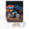 Klasszikus Chopper a Motel Előtt - számfestő készlet - Számfestő.hu - 80×100cm - keret nélkül