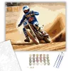 Speedway Versenymotor Kanyarban - számfestő készlet - Számfestő.hu - 60×70cm - keret nélkül