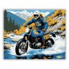 Kék Scrambler a Hegyek Között - Számfestő.hu