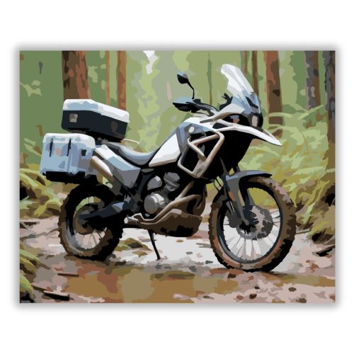 Modern Adventure Túramotor Erdőszélen - Számfestő.hu