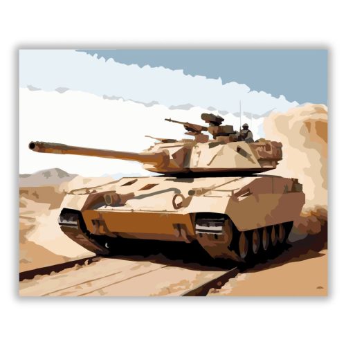 Modern M1 Abrams Tank a Sivatagban - Számfestő.hu