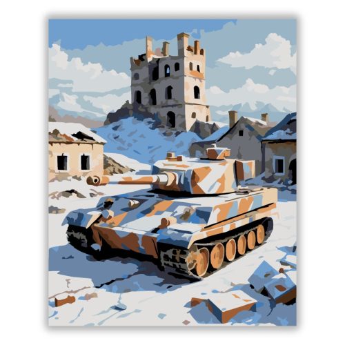 Német Tiger I Tank Havas Romok Között - Számfestő.hu